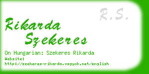 rikarda szekeres business card